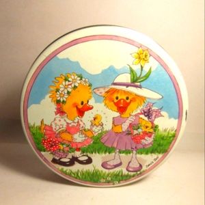 Easter Chicks Duckies in the Garden tin.